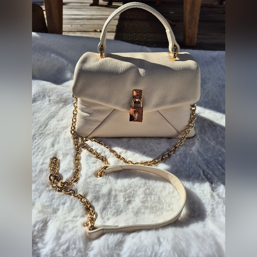 Ted Baker Ivory Leather Crossbody Purse